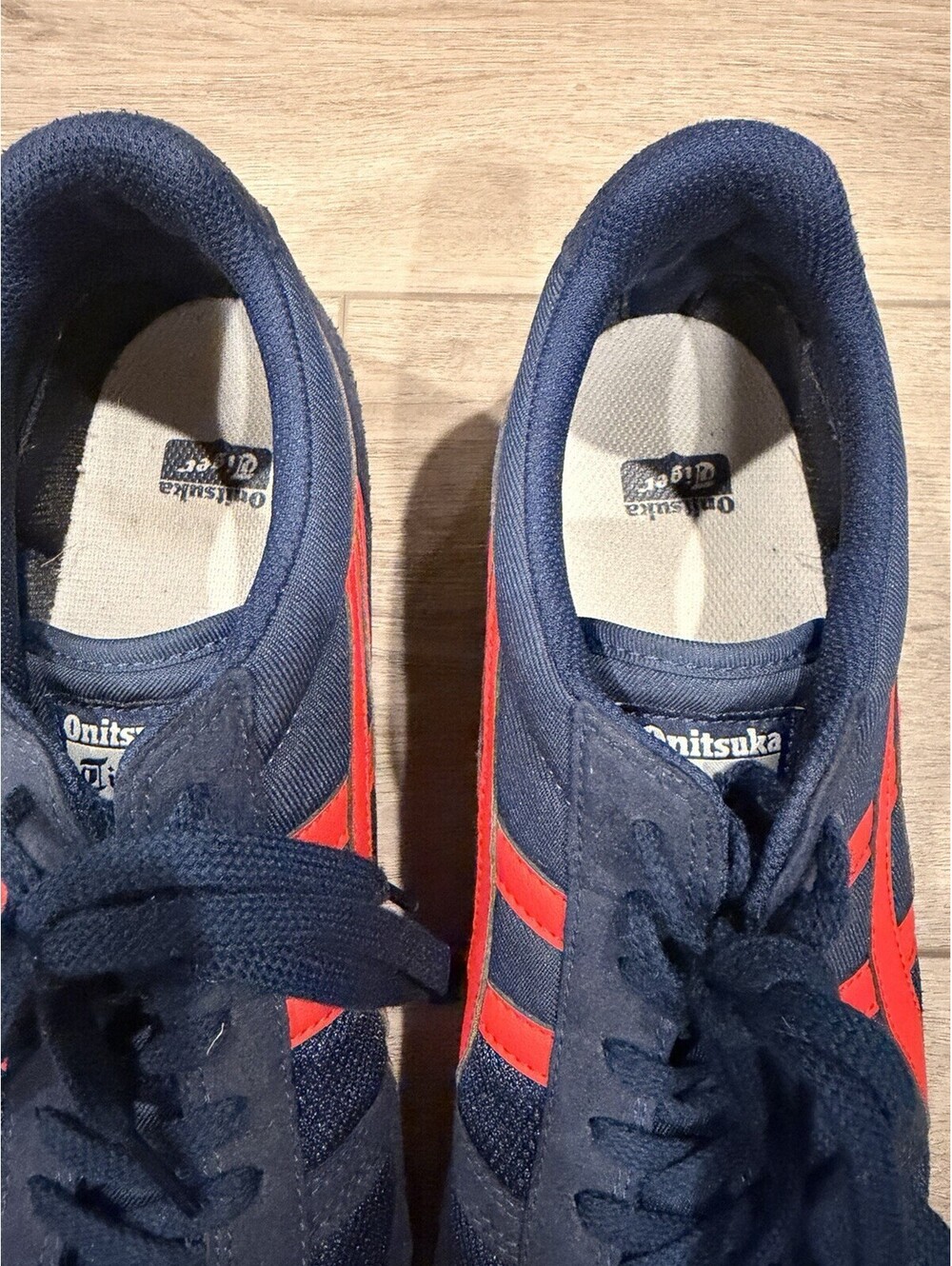 *READ* ASICS Onitsuka Tiger Ultimate Sz 11 Peacoat Navy Red Running Mens Sneaker - Picture 6 of 13